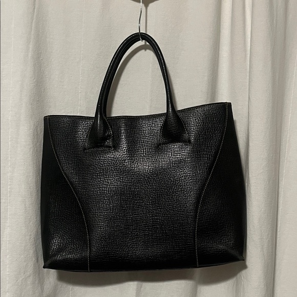 Loewe Black Vintage Leather Tote with Gold Hardware - Picture 1 of 9